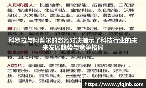 科罗拉与阿普尔的激烈对决揭示了科技行业的未来发展趋势与竞争格局